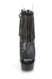 Pleaser DELIGHT-1018RSF Exotic Boot in Black Faux Leather