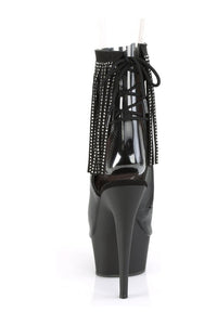 Pleaser DELIGHT-1018RSF Exotic Boot in Black Faux Leather