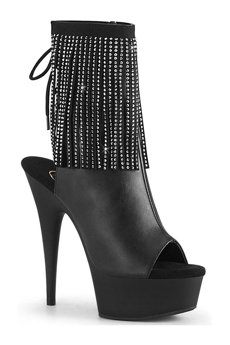 Pleaser Black Ankle Boots Platform Stripper Shoes | Buy at Sexyshoes.com