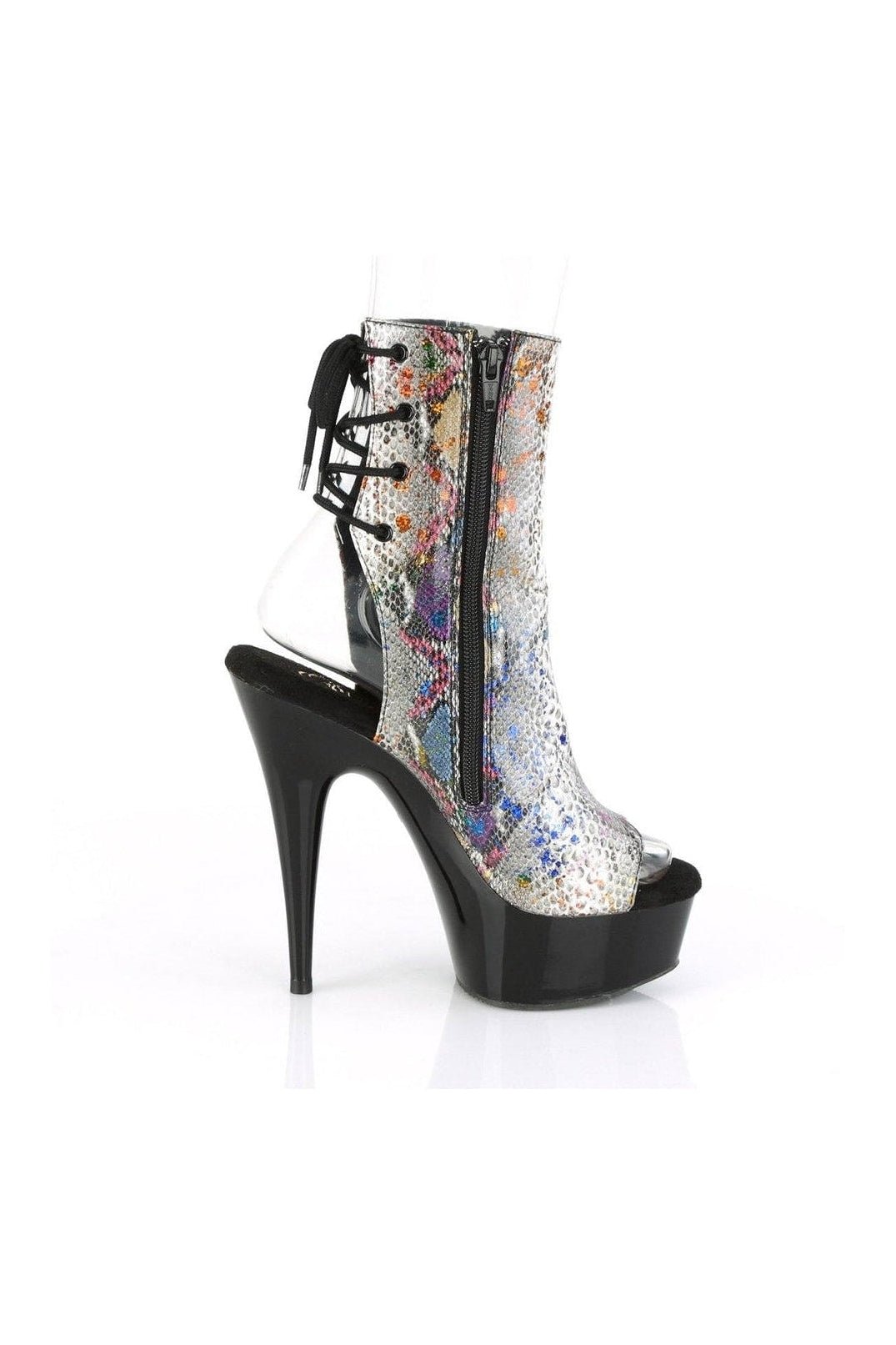 DELIGHT-1018SP Exotic Ankle Boot | Animal Faux Leather-Ankle Boots-Pleaser-SEXYSHOES.COM