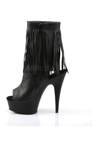 Pleaser DELIGHT-1019 Platform Boot in Black Faux Leather