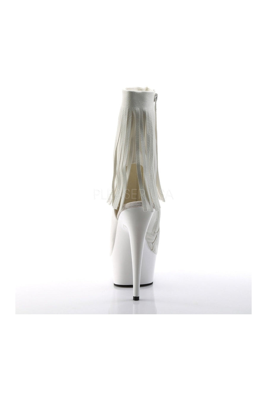 Pleaser DELIGHT-1019 Platform Boot in White Faux Leather