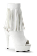 DELIGHT-1019 Platform Boot  | White Faux Leather