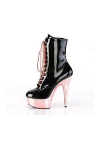 Pleaser DELIGHT-1020 Platform Ankle Boot in Black Patent