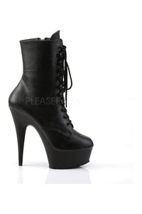 Pleaser DELIGHT-1020 Platform Boot in Black Faux Leather