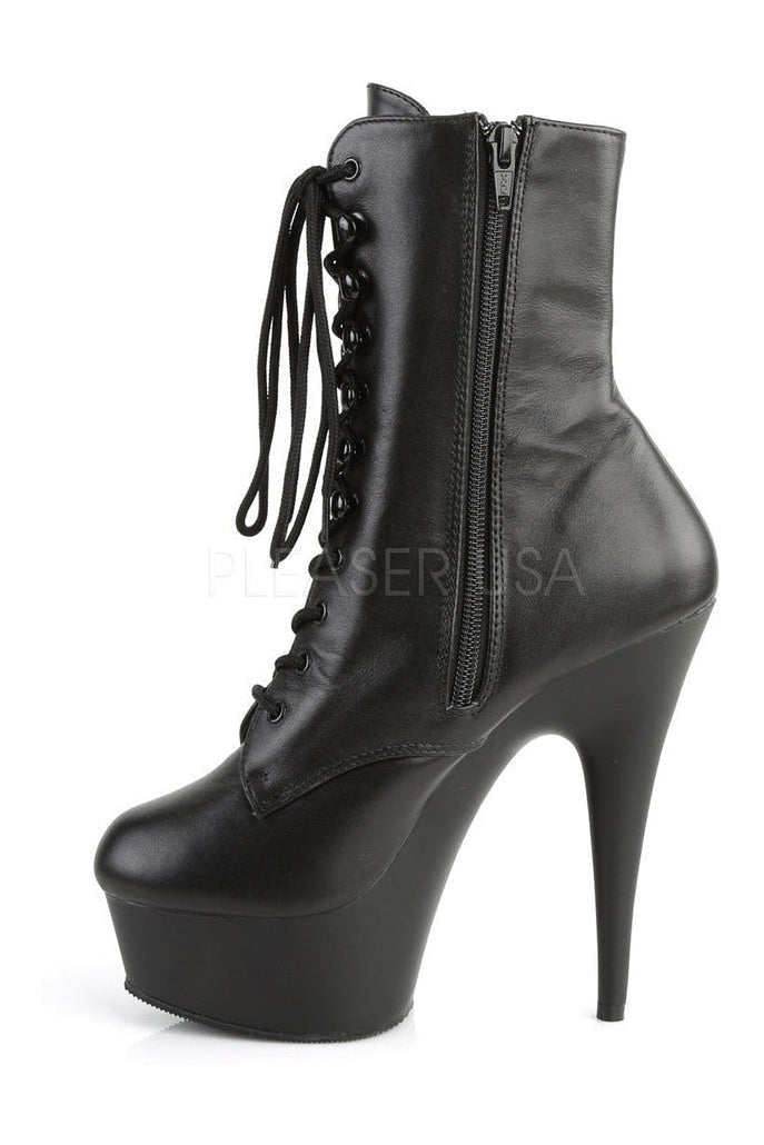 DELIGHT-1020 Platform Boot | Black Genuine Leather-Pleaser-Ankle Boots-SEXYSHOES.COM