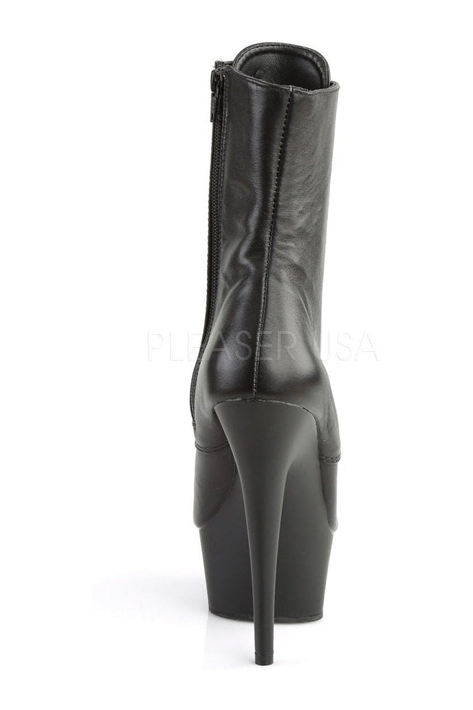 DELIGHT-1020 Platform Boot | Black Genuine Leather-Pleaser-Ankle Boots-SEXYSHOES.COM