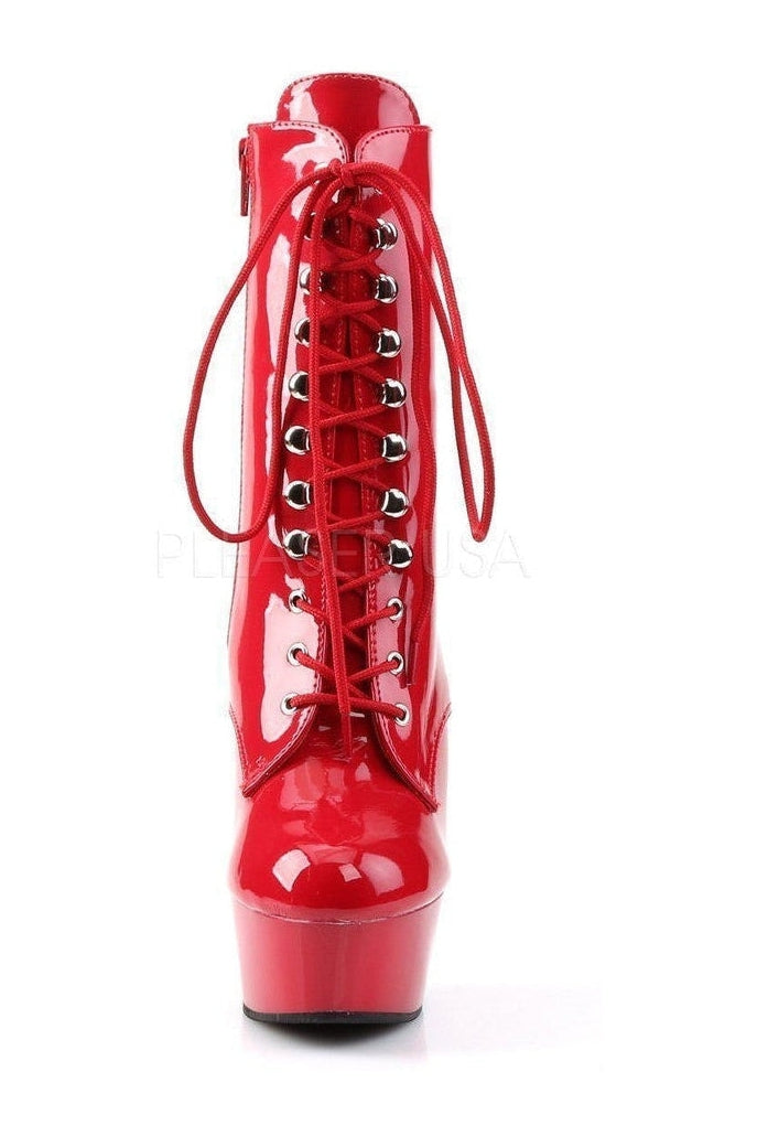 DELIGHT-1020 Platform Boot | Red Patent-Pleaser-Ankle Boots-SEXYSHOES.COM