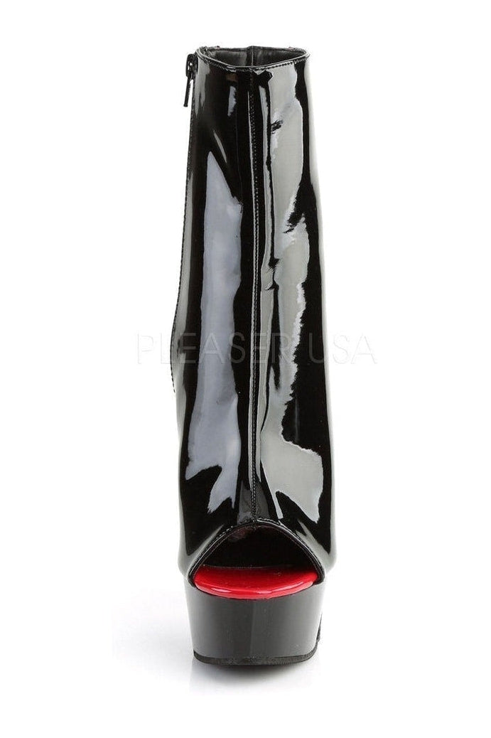 DELIGHT-1025 Platform Boot  | Black Patent