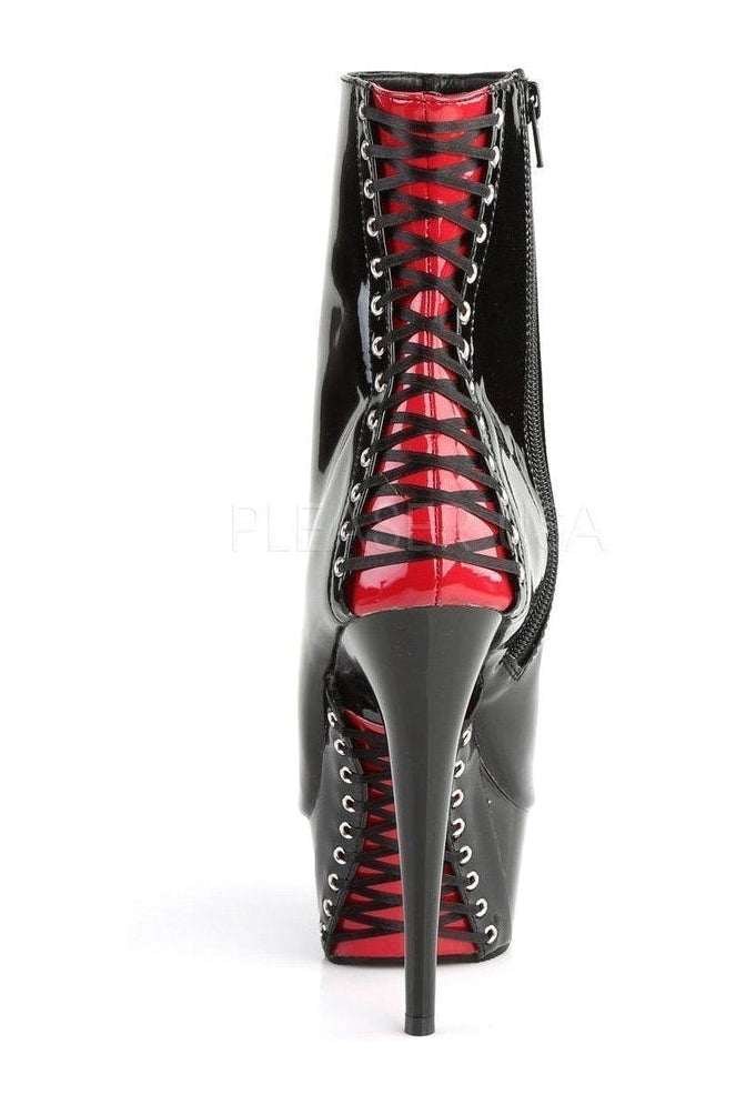 Pleaser DELIGHT-1025 Platform Boot in Black Patent