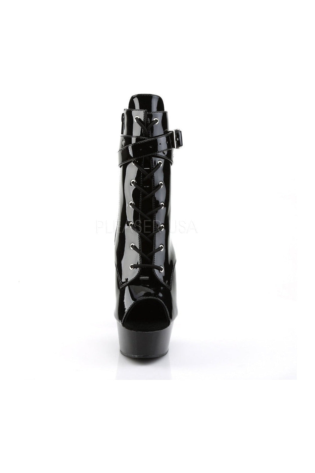 Pleaser DELIGHT-1033 Platform Boot in Black Patent