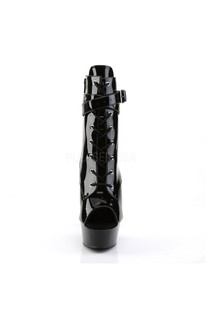 DELIGHT-1033 Platform Boot  | Black Patent