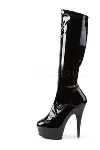 Pleaser DELIGHT-2000 Platform Boot in Black Patent