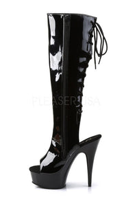 Pleaser DELIGHT-2018 Platform Boot in Black Patent