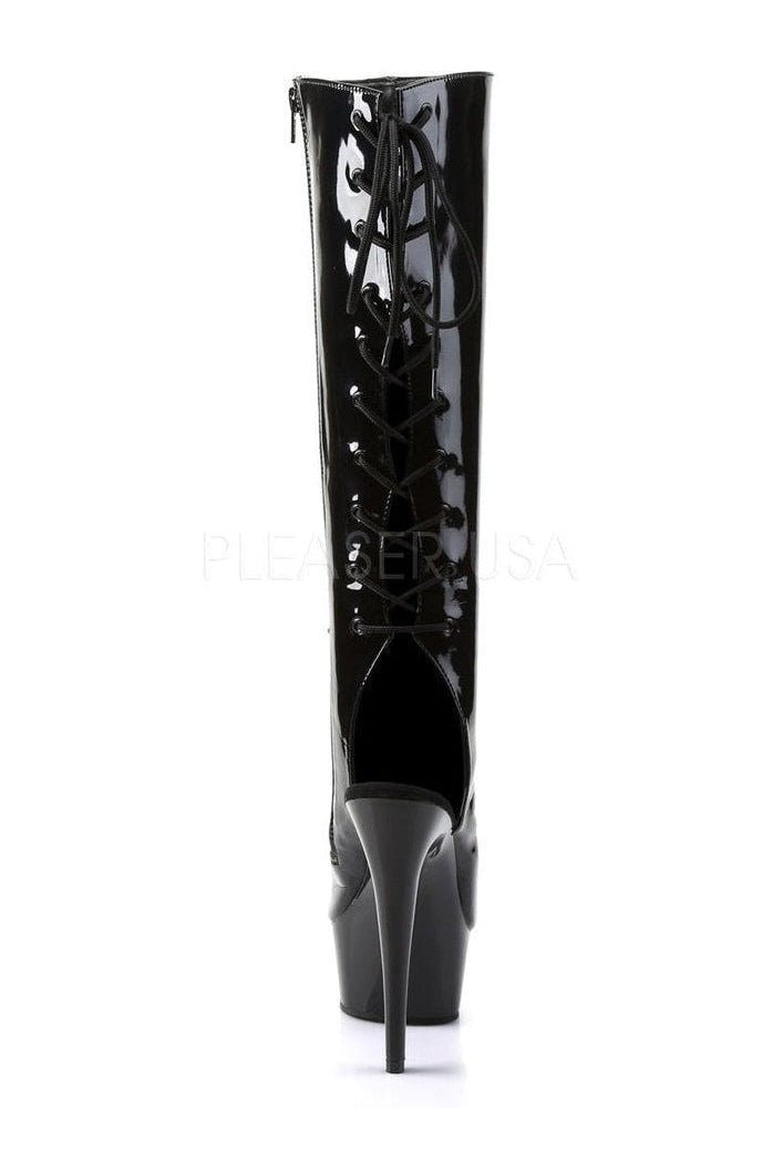 Pleaser DELIGHT-2018 Platform Boot in Black Patent