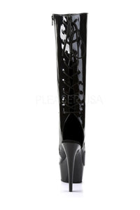 Pleaser DELIGHT-2018 Platform Boot in Black Patent
