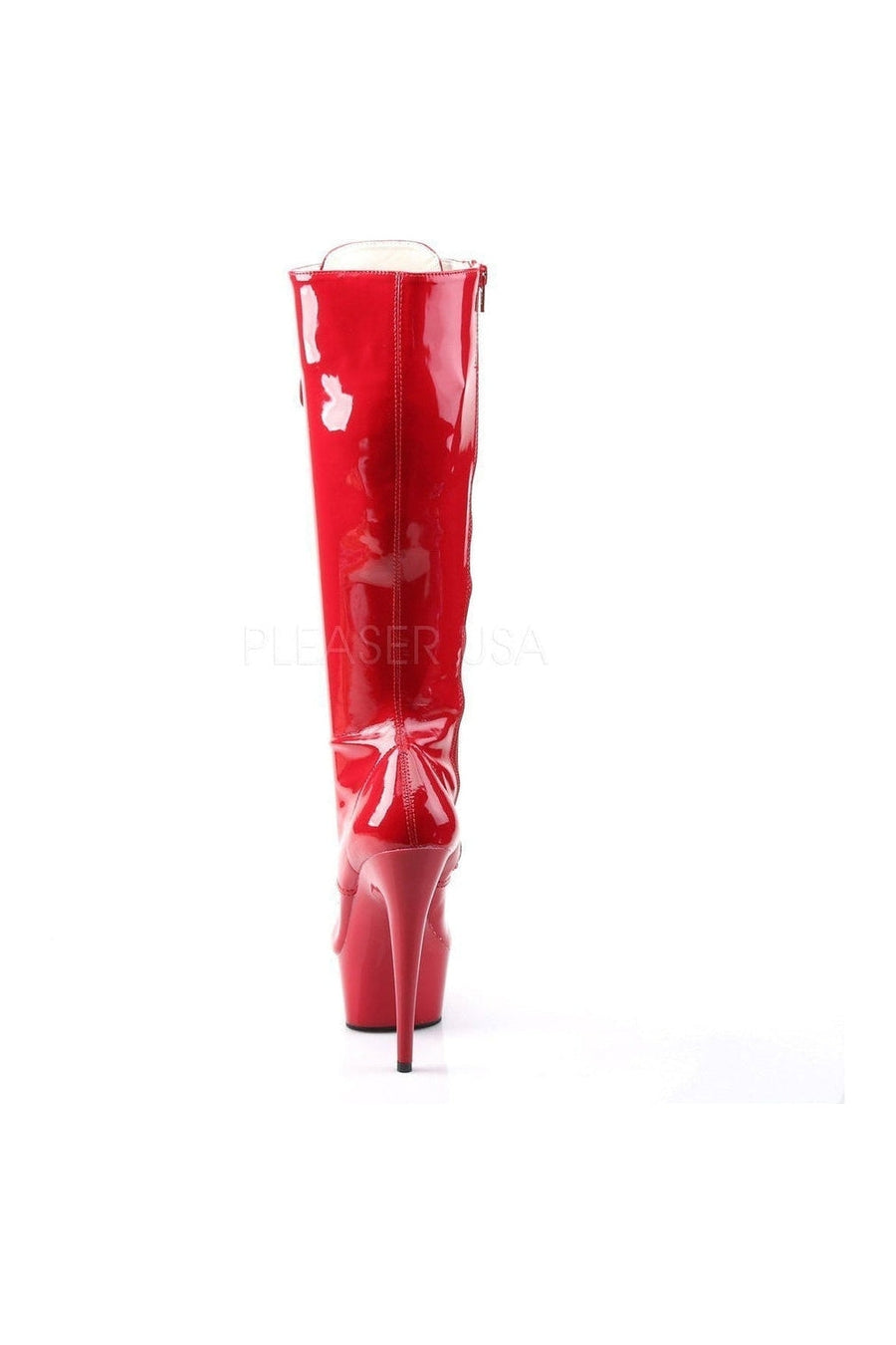 Pleaser DELIGHT-2023 Platform Boot in Red Patent