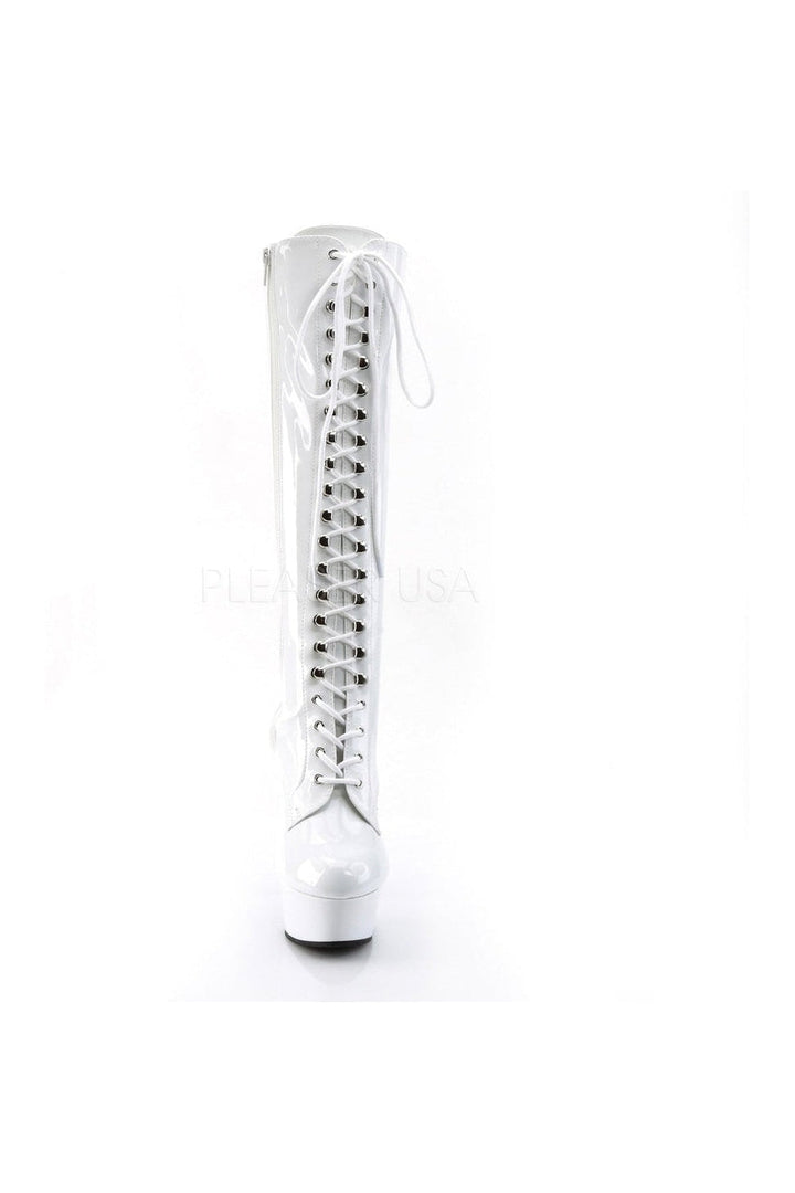 DELIGHT-2023 Platform Boot  | White Patent