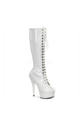 DELIGHT-2023 Platform Boot  | White Patent