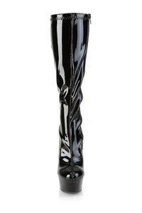 Pleaser DELIGHT-2029 Exotic Platform Boot in Black Patent