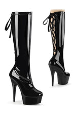 DELIGHT-2029 Exotic Platform Boot | Black Patent