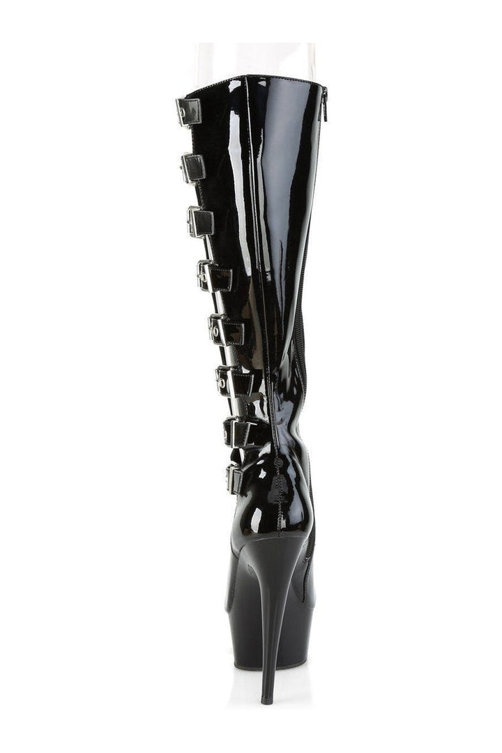 DELIGHT-2047 Stripper Boot | Black Patent-Pleaser