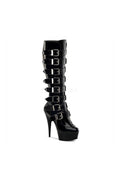 DELIGHT-2049 Platform Boot  | Black Patent