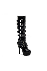 Pleaser DELIGHT-2049 Platform Boot in Black Patent from SexyShoes.com