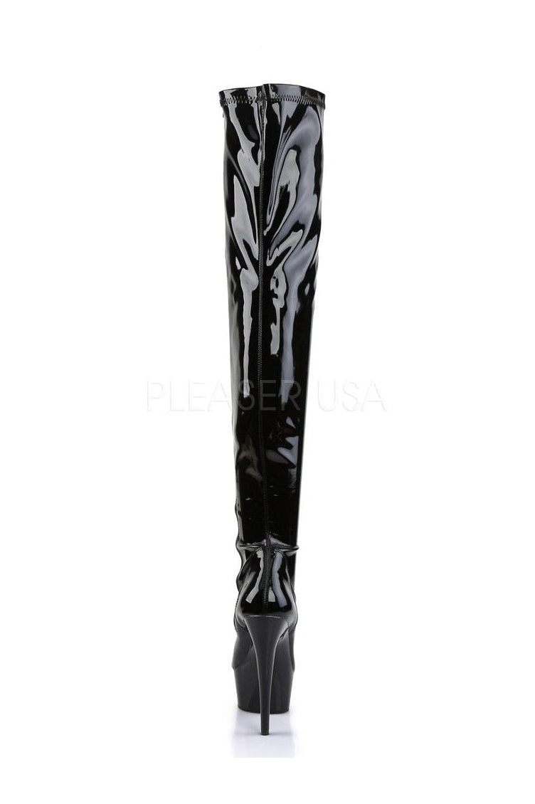 Pleaser DELIGHT-3000 Platform Boot in Black Patent