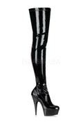 DELIGHT-3000 Platform Boot  | Black Patent