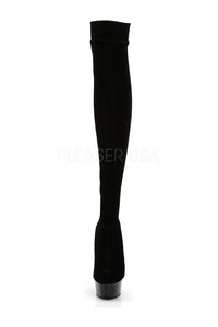 Pleaser DELIGHT-3002 Platform Boot in Black Velvet