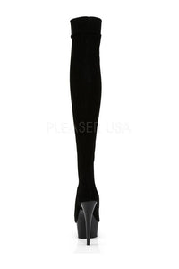 Pleaser DELIGHT-3002 Platform Boot in Black Velvet