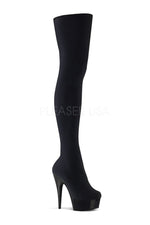 DELIGHT-3002 Platform Boot  | Black Velvet