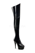 DELIGHT-3010 Platform Boot  | Black Patent