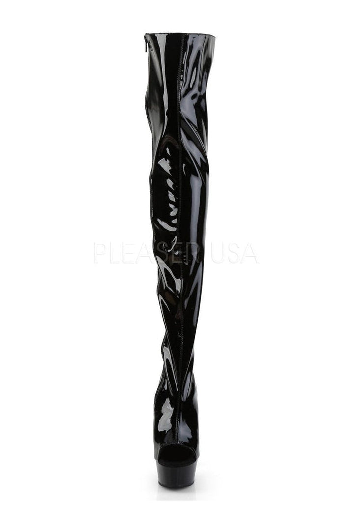 DELIGHT-3017 Platform Boot  | Black Patent
