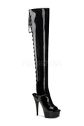 DELIGHT-3017 Platform Boot  | Black Patent