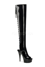 DELIGHT-3017 Platform Boot  | Black Patent