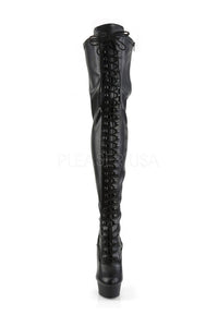 Pleaser DELIGHT-3023 Platform Boot in Black Faux Leather