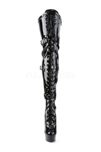 Pleaser DELIGHT-3028 Platform Boot in Black Patent