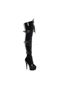 DELIGHT-3028 Platform Boot  | Black Patent