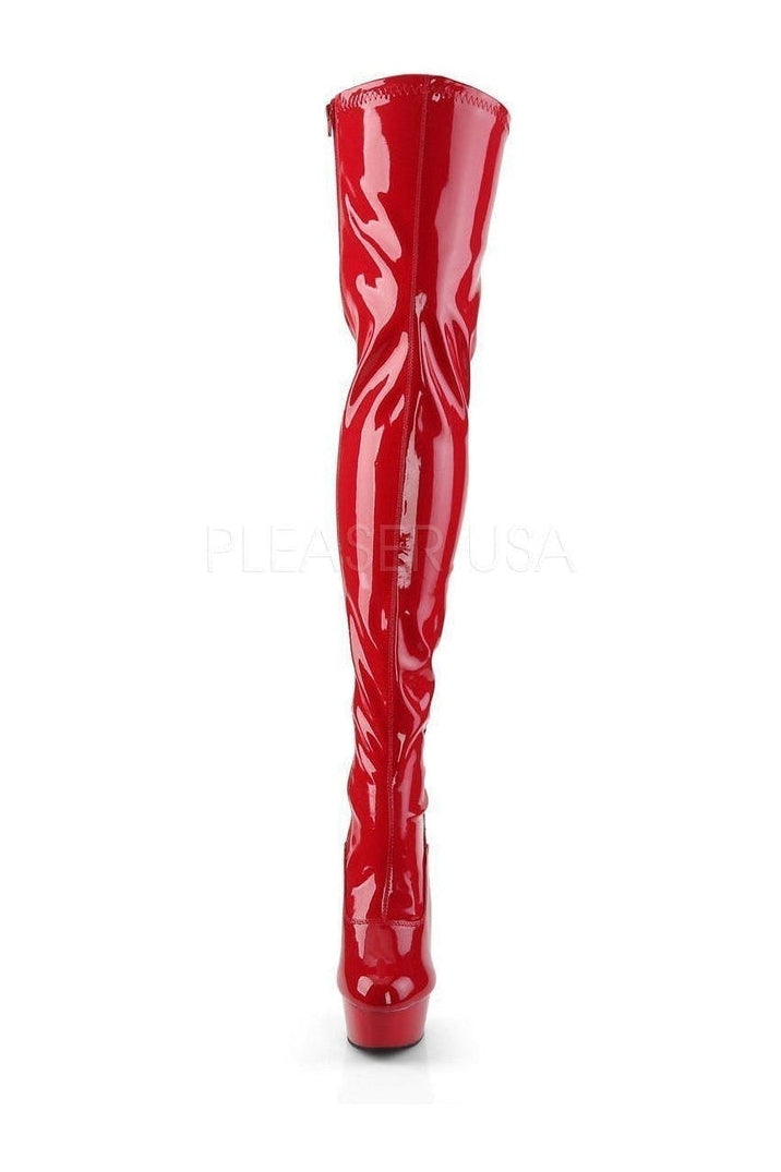 DELIGHT-3063 Platform Boot | Red Patent-Pleaser-Thigh Boots-SEXYSHOES.COM