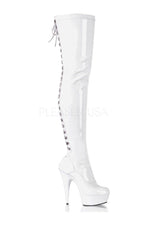 DELIGHT-3063 Platform Boot  | White Patent