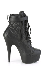 Pleaser DELIGHT-600-05 Exotic Boot in Black Faux Leather