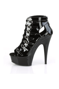 Pleaser DELIGHT-600-11 Exotic Boot in Black Patent