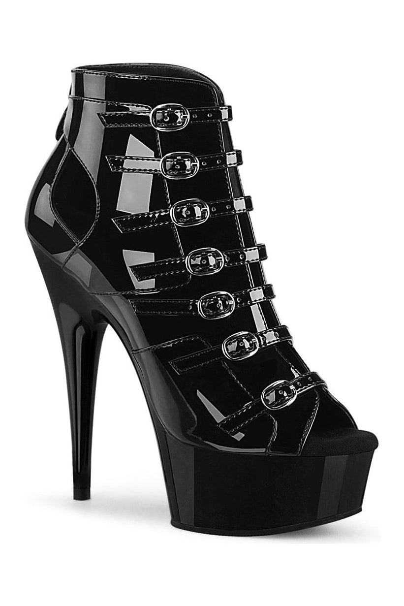 Pleaser Black Ankle Boots Platform Stripper Shoes | Buy at Sexyshoes.com