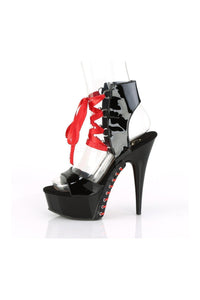 Pleaser DELIGHT-600-14FH Platform Sandal in Black Patent
