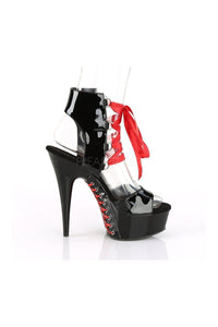 Pleaser DELIGHT-600-14FH Platform Sandal in Black Patent