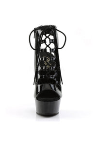 Pleaser DELIGHT-600-20 Platform Boot in Black Patent