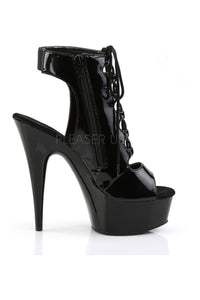 Pleaser DELIGHT-600-20 Platform Boot in Black Patent