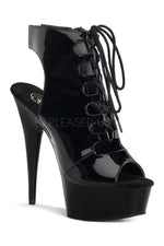 DELIGHT-600-20 Platform Boot  | Black Patent